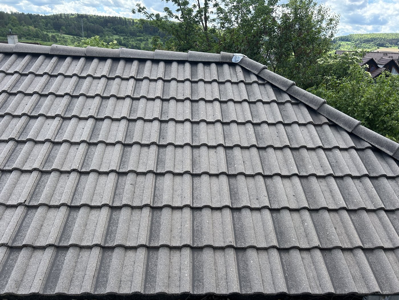 Gereinigtes Dach